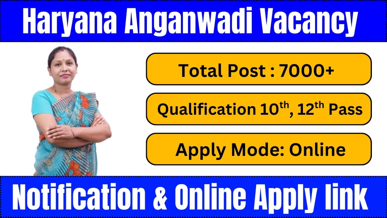 Haryana Anganwadi location location 2025 7106 Notifications for Post